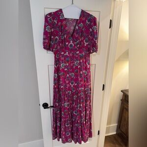 Renata Gasparian Floral Pink Maxi Dress